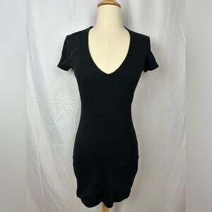 Black James Perse Cotton Mini Dress Sz XS